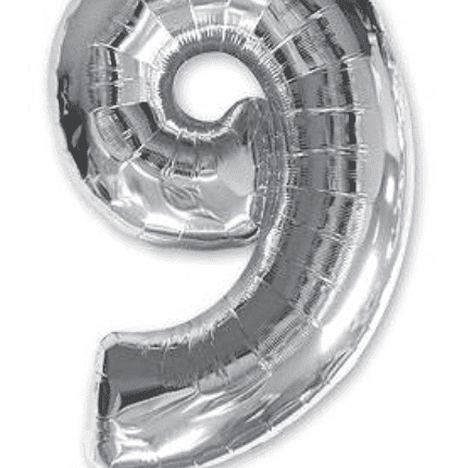 цифра 9 серебро